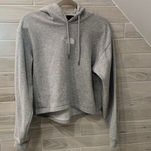 The North Face Light Gray Cropped Women's Hoodie